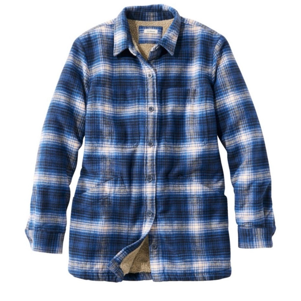 LL Bean/ Women's Heritage Chamois Shacket/ Sherpa-Lined